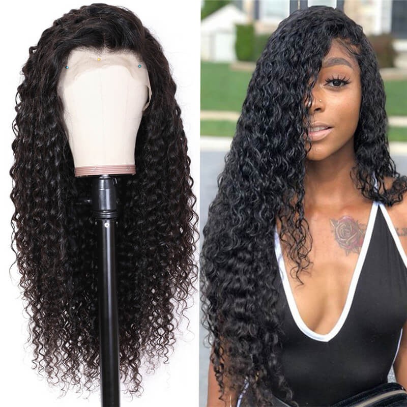 Nadula Natural Color Lace Frontal Wigs Jerry Curly Virgin Human Hair Remy Virgin Human Hair Lace wigs  Affortable